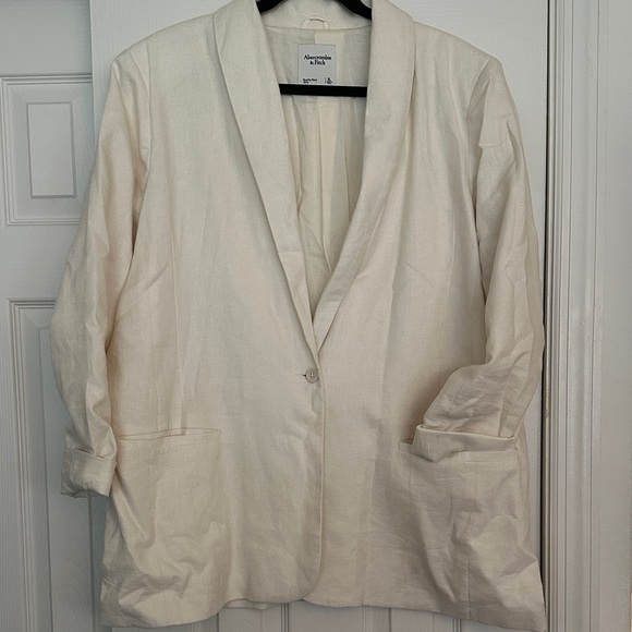 Abercrombie & Fitch Women's Off-White Blazer Jacket - Picture 1 of 4